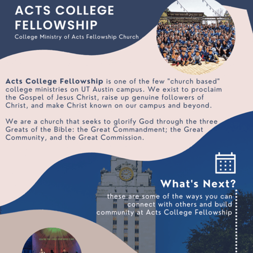 Christian Nonprofits Near Me - Acts College Fellowship at UT Austin