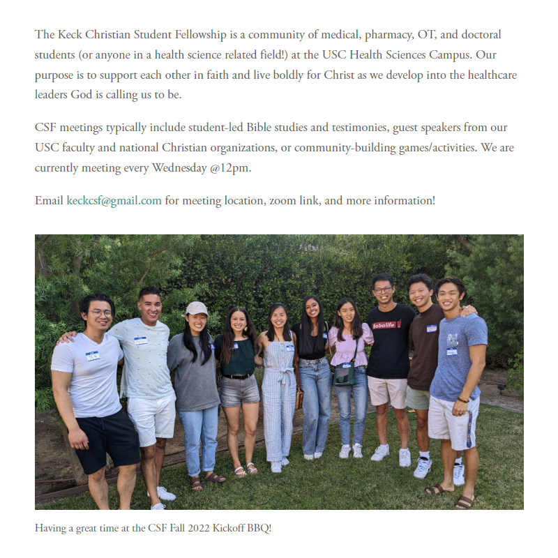 Keck Christian Student Fellowship